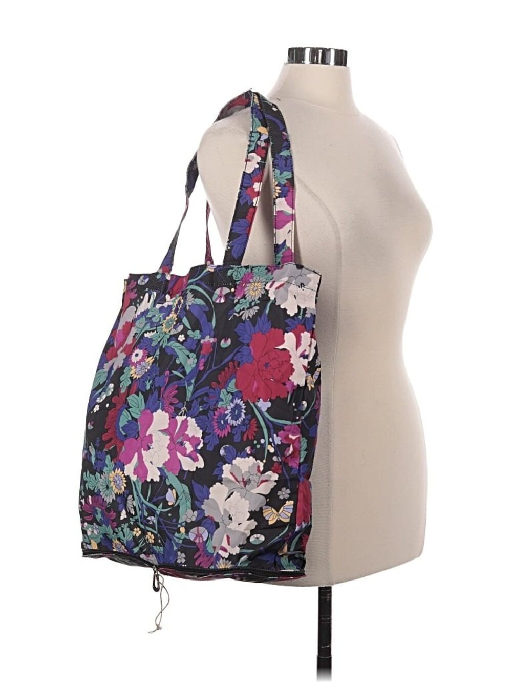 Sakroots On The Go Packable Tote Bag - Black Flower Power - NWOT - Picture 4 of 4